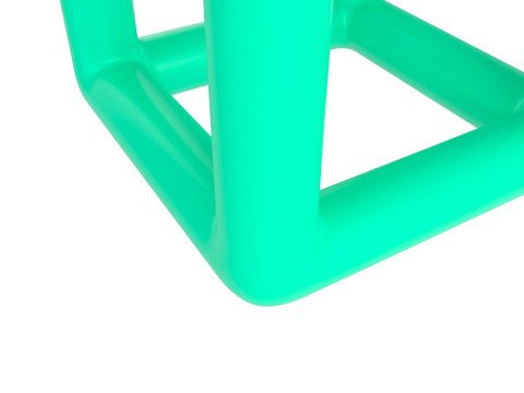 Symbol022 Wire Cube 3D Model