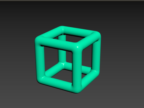 Symbol022 Wire Cube 3D Model