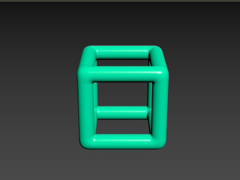 Symbol022 Wire Cube 3D Model