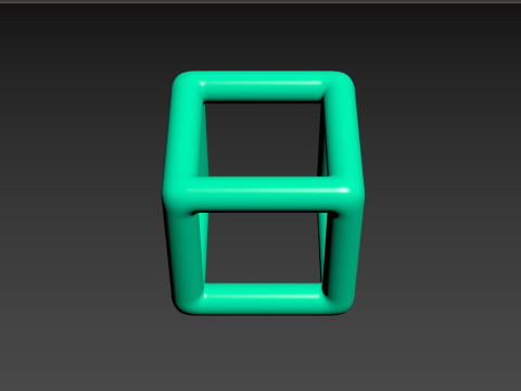 Symbol022 Wire Cube 3D Model