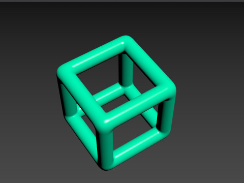 Symbol022 Wire Cube 3D Model