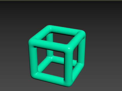 Symbol022 Wire Cube 3D Model