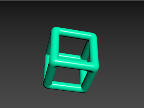 Symbol022 Wire Cube 3D Model