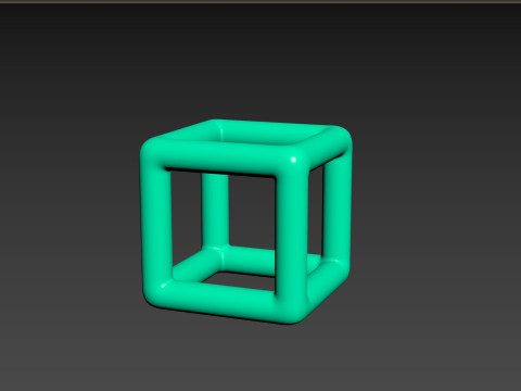 Symbol022 Wire Cube 3D Model