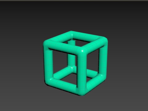 Symbol022 Wire Cube 3D Model