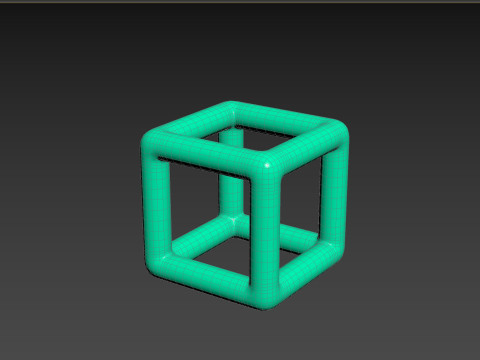 Symbol022 Wire Cube 3D Model