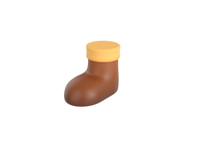 Prop198 Cartoon Boot 3D Model .c4d .max .obj .3ds .fbx .stl .blend 