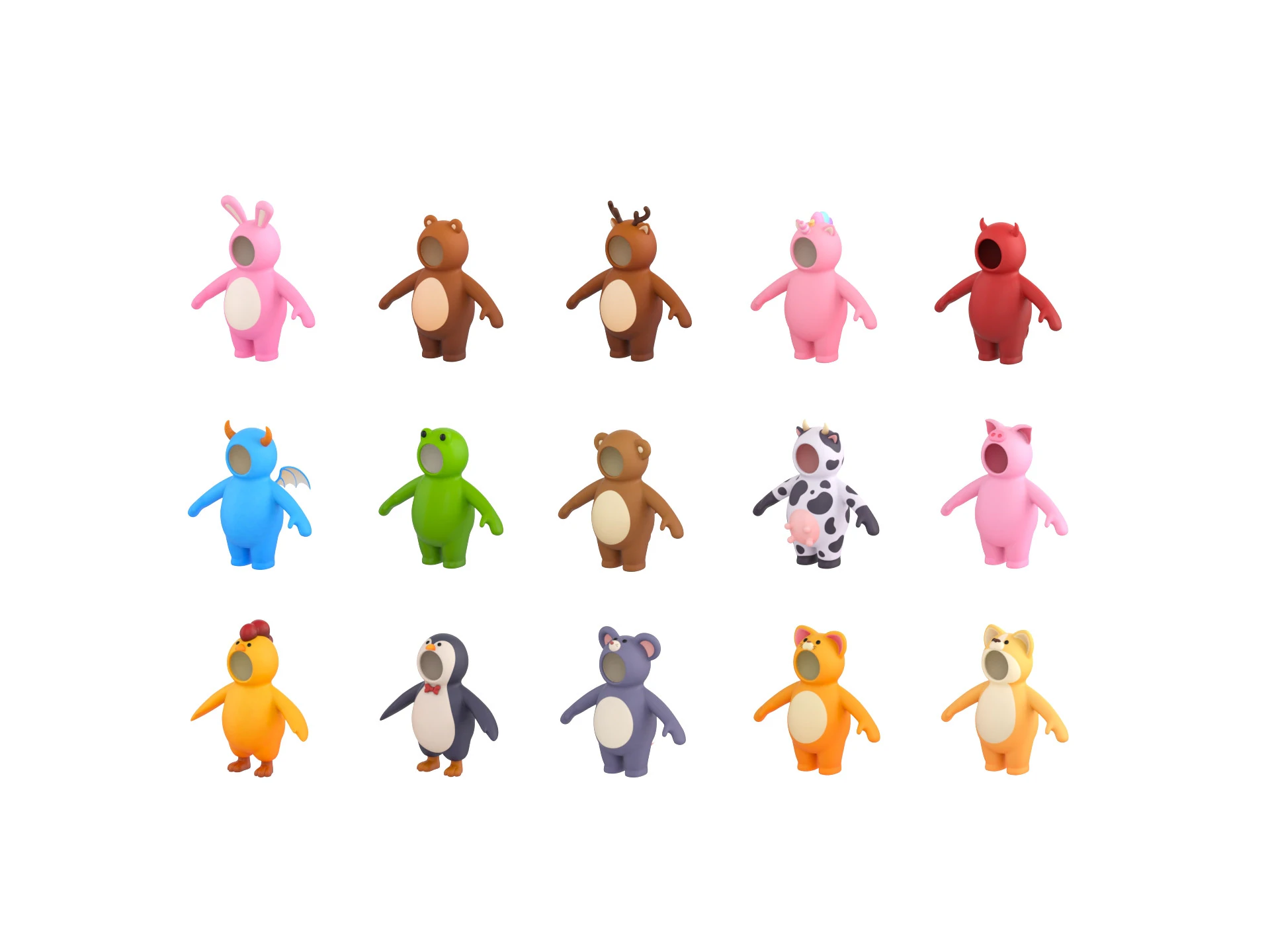 Pack015 Cartoon Suit 3D Model .c4d .max .obj .3ds .fbx .stl .blend
