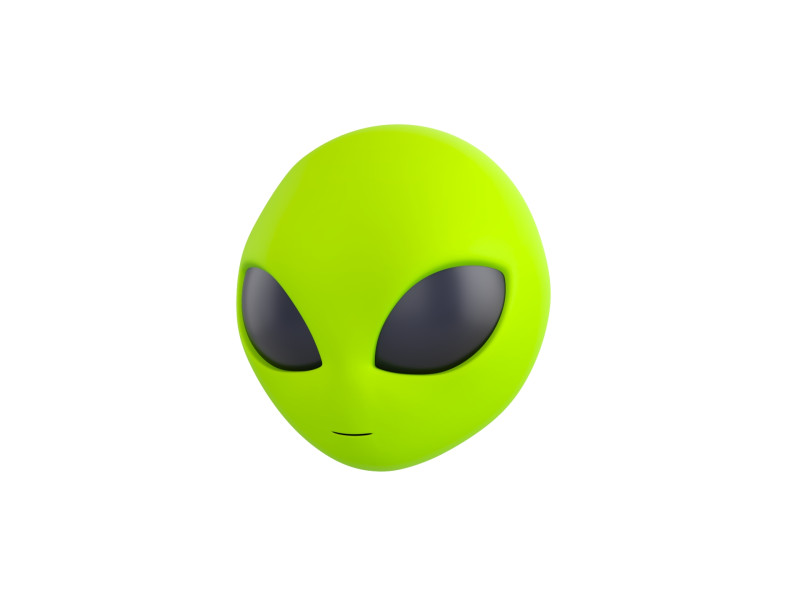 Prop264 Alien Head Model 3D .c4d .max .obj .3ds .fbx .stl .blend 