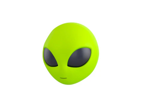 Prop264 Testa aliena Modello 3D