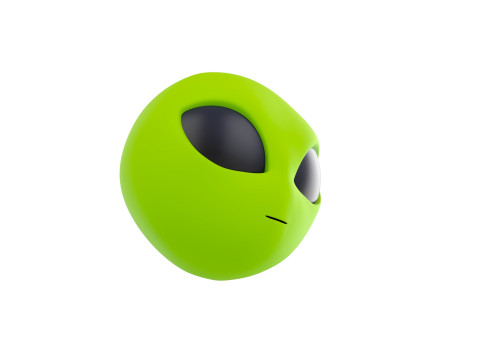 Prop264 Alien Head Model 3D