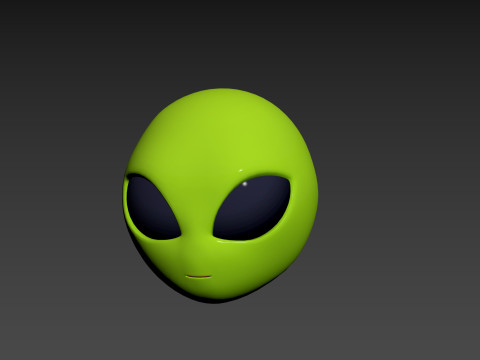 Prop264 Alien Head Model 3D