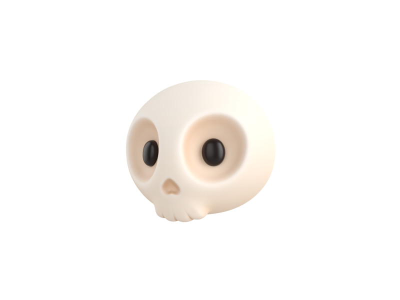 Prop265 Skull Head Model 3D .c4d .max .obj .3ds .fbx .stl .blend 