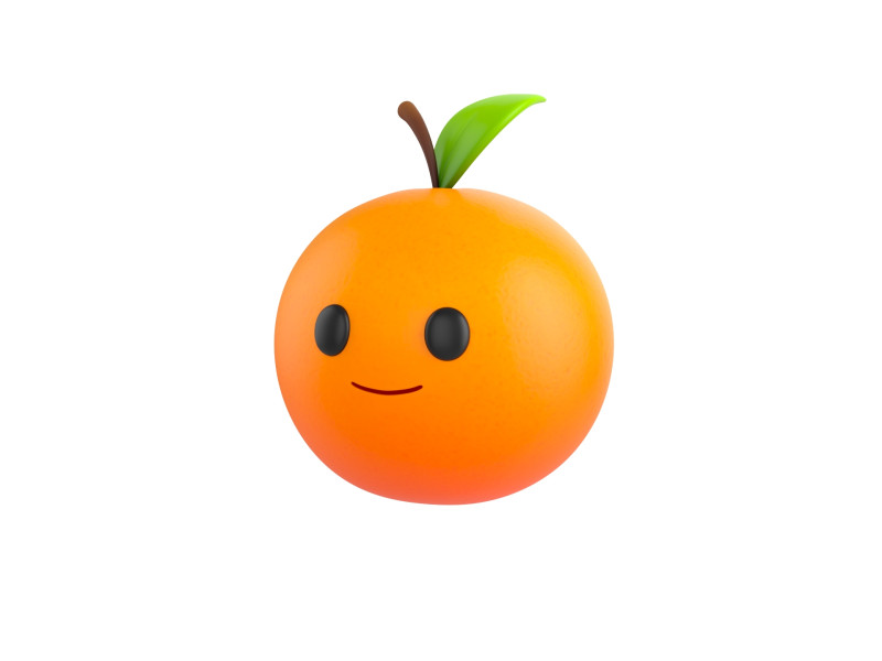 Prop275 Orange Head 3D 模型 .c4d .max .obj .3ds .fbx .stl .blend