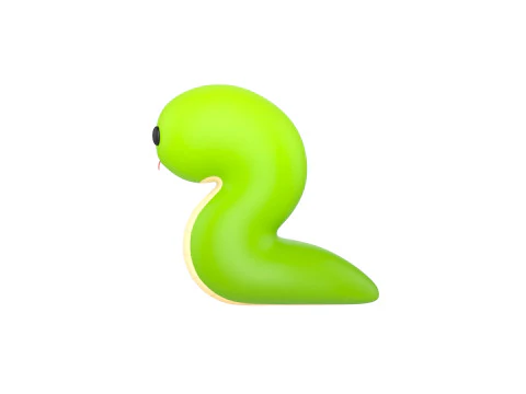 Charakter282 Schlange 3D Modell