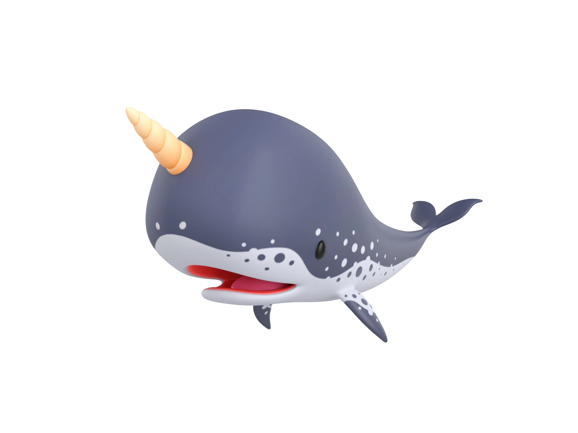 Character283 Narwhal 3D Model .c4d .max .obj .3ds .fbx .stl .blend 