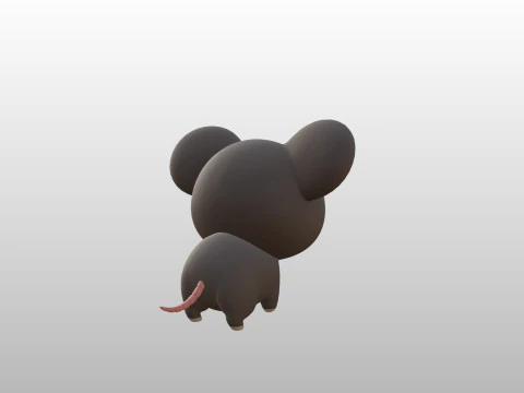 Karakter284 Tikus Model 3D