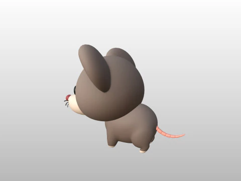 Karakter284 Tikus Model 3D