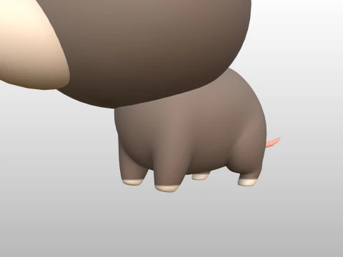 Karakter284 Tikus Model 3D