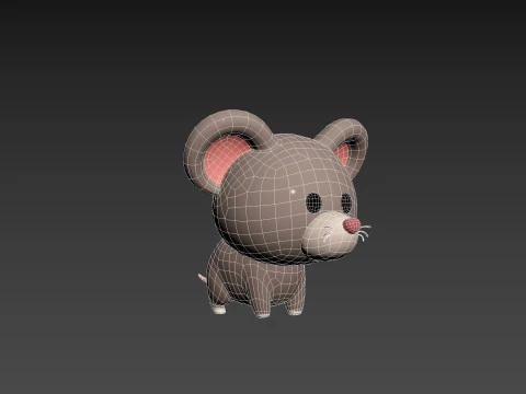 Karakter284 Tikus Model 3D