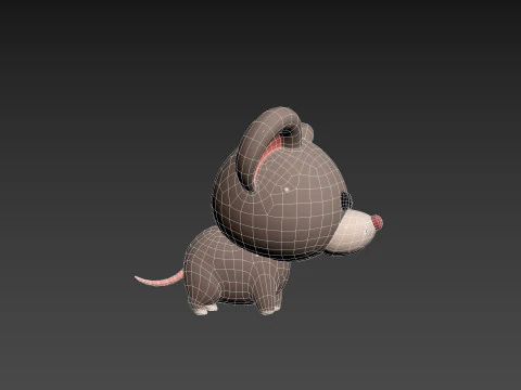 Karakter284 Tikus Model 3D