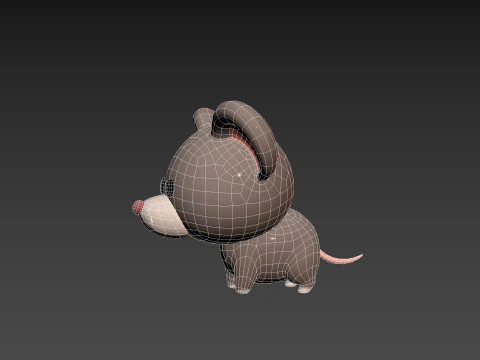 Karakter284 Tikus Model 3D
