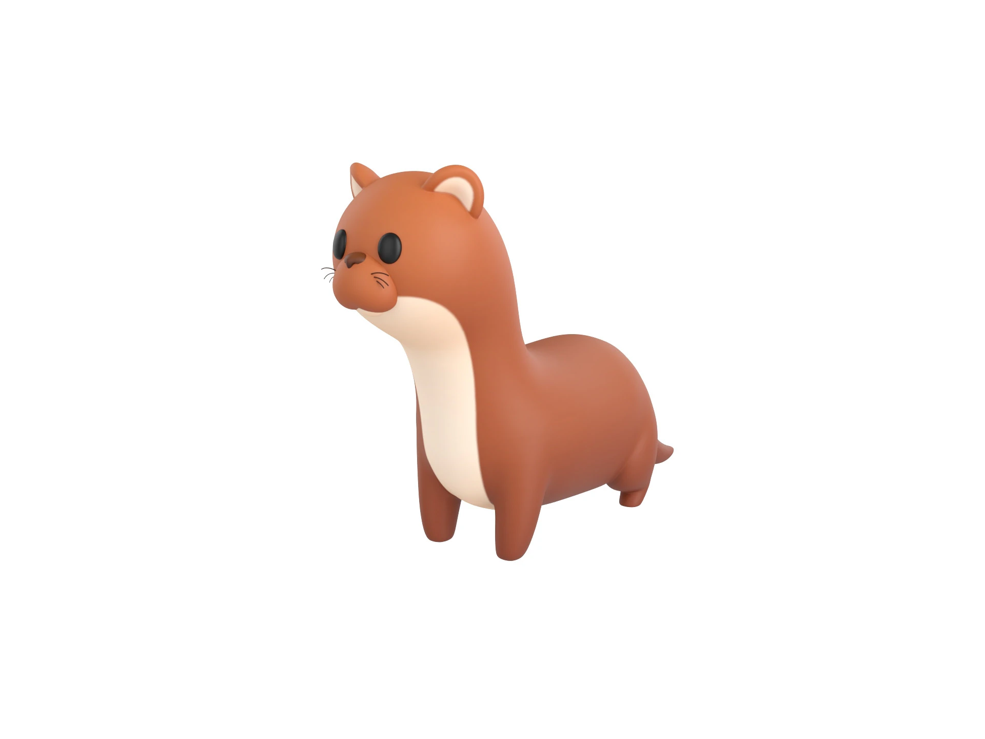 Character288 Weasel 3D Model .c4d .max .obj .3ds .fbx .stl .blend 
