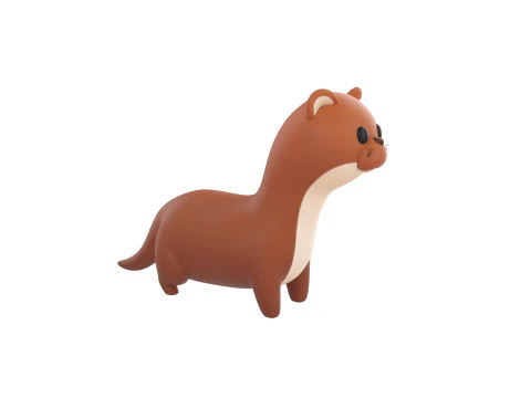 Character288 Weasel 3D Model