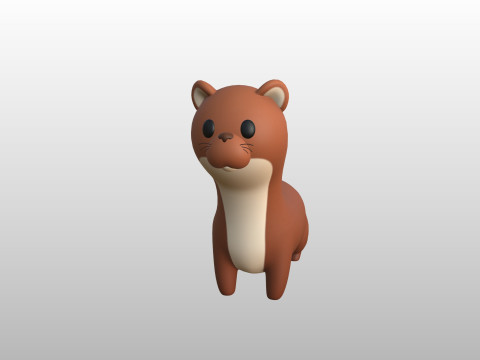 Character288 Weasel 3D Модель