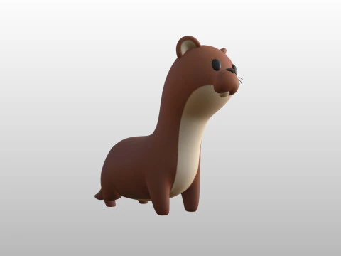 Character288 Weasel 3D Model