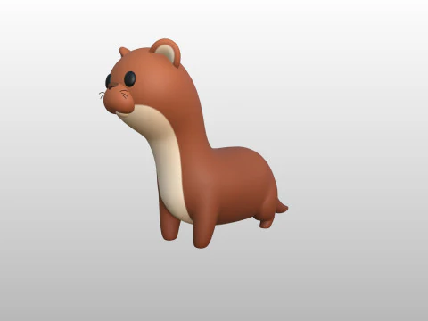 Character288 Weasel 3D Model