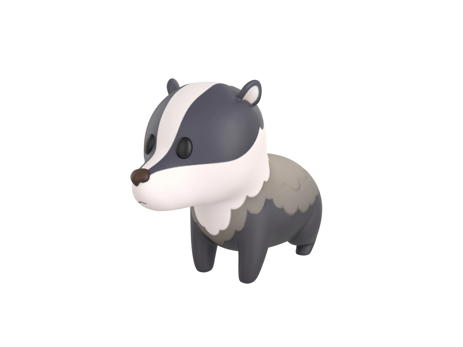 Character293 Badger 3D Model .c4d .max .obj .3ds .fbx .stl .blend 