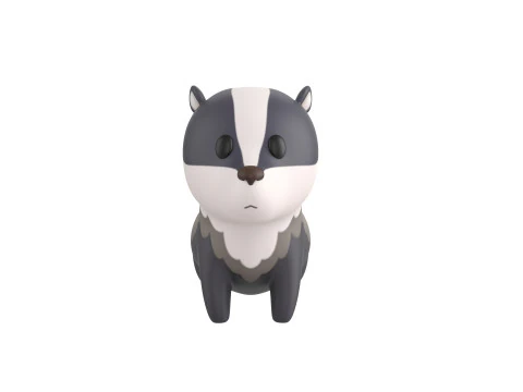 Character293 Badger 3D Model