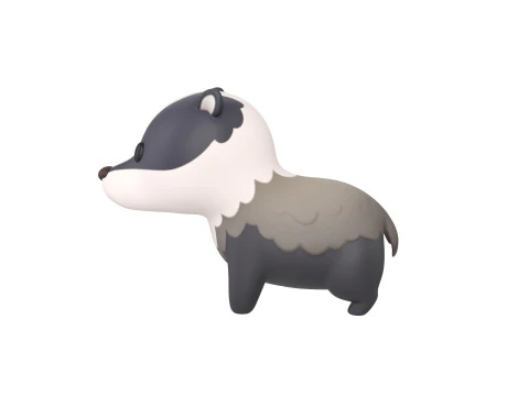 Character293 Badger 3D Model