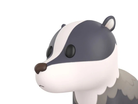 Character293 Badger 3D Model