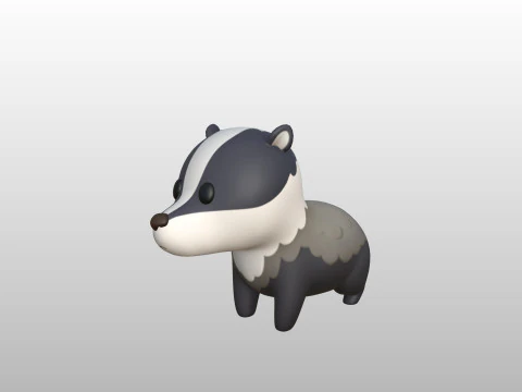 Character293 Badger 3D Model