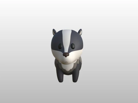 Character293 Badger 3D Model