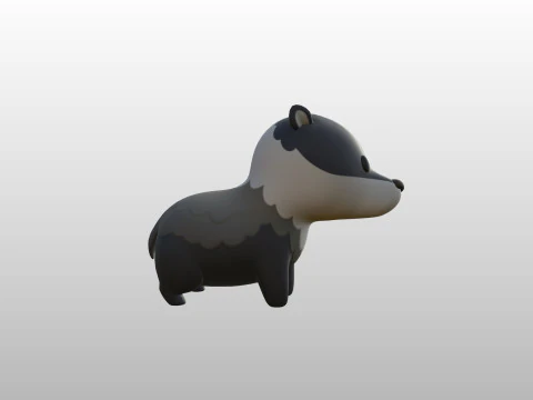 Character293 Badger 3D Model