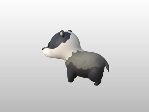 Character293 Badger 3D Model