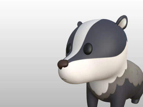 Character293 Badger 3D Model