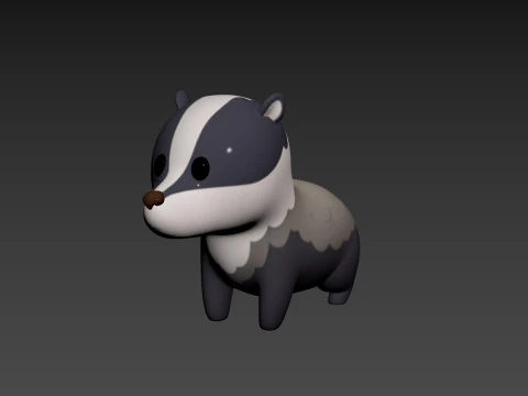 Character293 Badger 3D Model