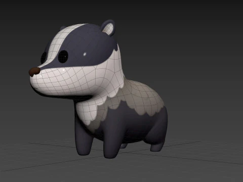 Character293 Badger 3D Model