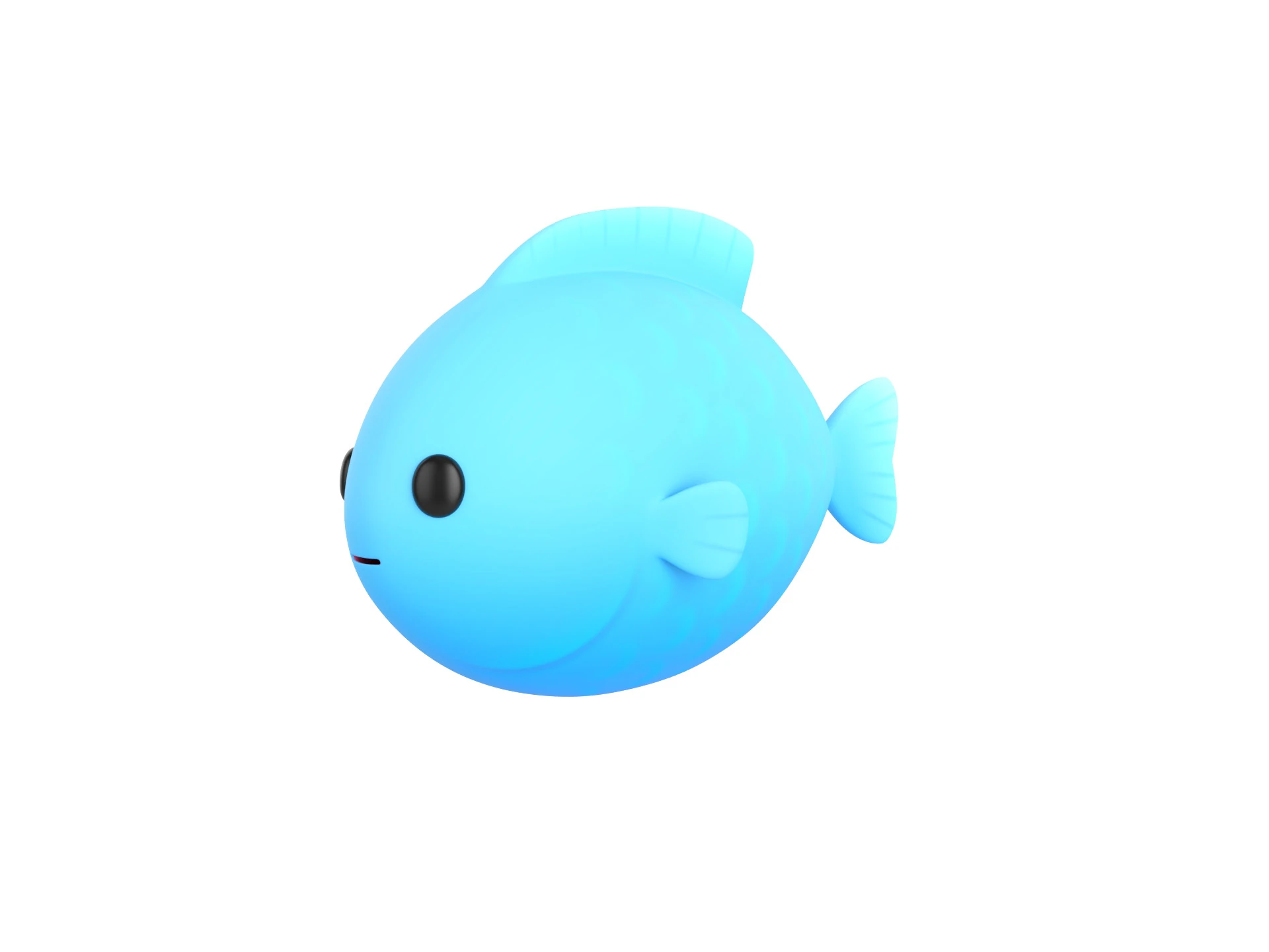 Character297 Fish 3D Model .c4d .max .obj .3ds .fbx .stl .blend