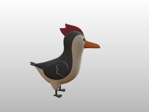Character300 Woodpecker 3D Model