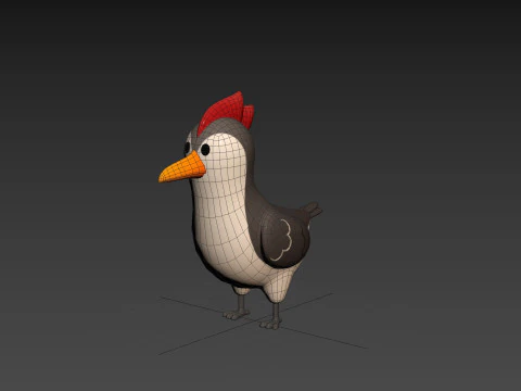 Character300 Woodpecker 3D Model