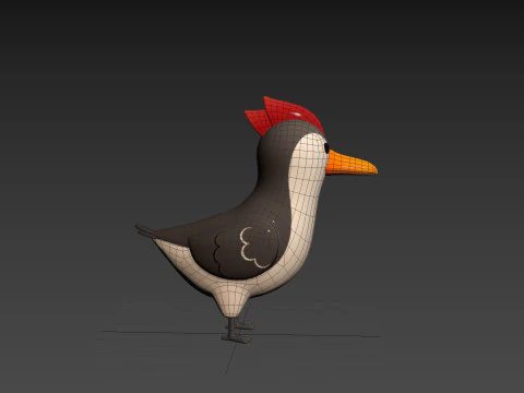 Character300 Woodpecker 3D Model