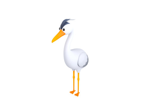 Character301 Heron 3D Model