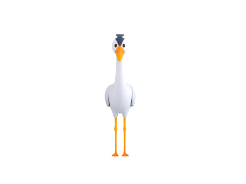Character301 Heron Model 3D