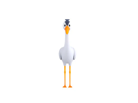 Character301 Heron 3D Model
