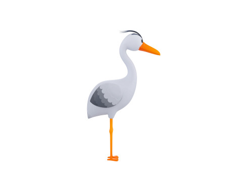 Character301 Heron Model 3D